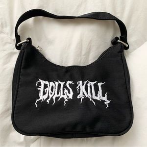 Dolls Kill Embroidered Logo hand bag: NEW
